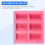 4 Pack Silicone Soap Molds - 6 Cavity Rectangle DIY 7