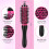 6pcs 3 Sizes Detachable Handle Hair Roller Brush with Clips Curler 6