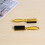 Fade Brush Comb Scissors Cleaning Barber Shop Gold 2PC 7