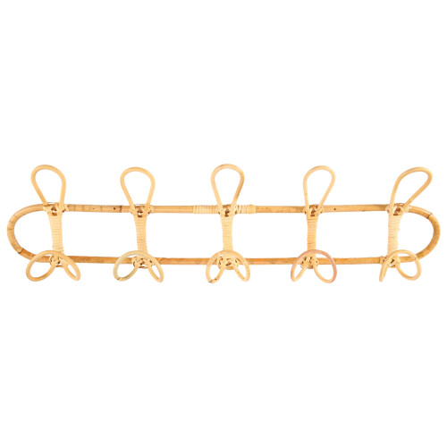 Large Rattan Wall Hooks Clothes Hat Hanging Crochet Decor for Home
