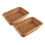 2 Pcs Rectangular Basket for Table or Counter Display Bread 2