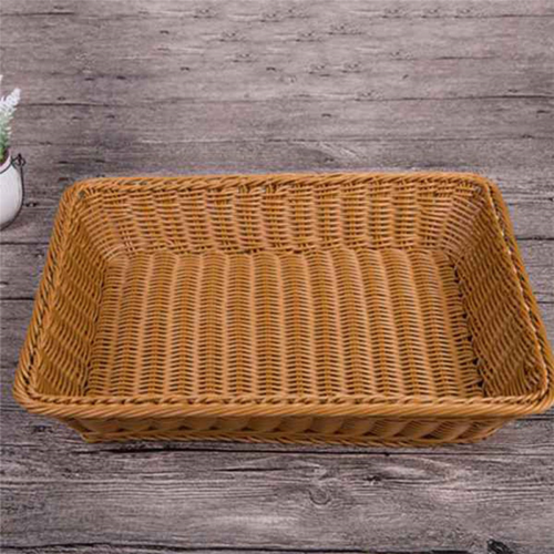 2 Pcs Rectangular Basket for Table or Counter Display Bread 2