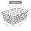 Hollow Iron Wired Basket, Metal Basket Without Interlining Black 11