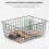Hollow Iron Wired Basket, Metal Basket Without Interlining Black 7