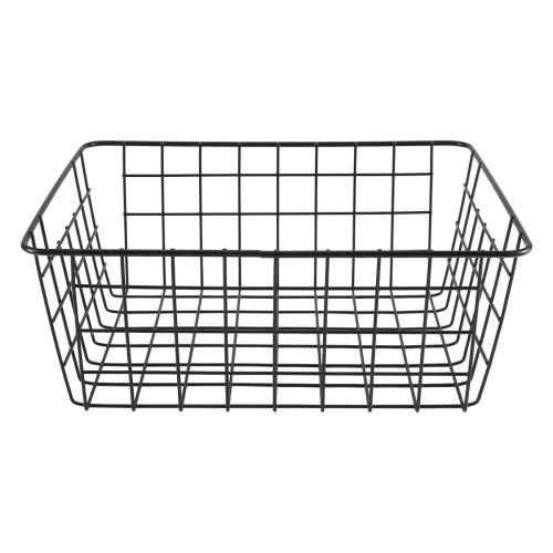 Hollow Iron Wired Basket, Metal Basket Without Interlining Black 2