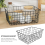 Hollow Iron Wired Basket, Metal Basket Without Interlining Black 6
