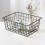Hollow Iron Wired Basket, Metal Basket Without Interlining Black 9