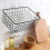 Hollow Iron Wired Basket, Metal Basket Without Interlining Black 8