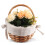 Hand-Woven Wicker Basket Simulation Flower Single Handle 3