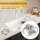 Garbage Flap Lid Flush Built-in Balance Swing for Kitchen Counter D 10