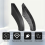4PCS Black ABS Rack Rail End Cover Shell Protector Fit for 11