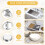 Garbage Flap Lid Flush Built-in Balance Swing for Kitchen Counter D 6