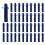 50 PCS blue velvet pencil case holder single bag 3