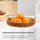 Rattan Storage Tray,Round Basket with Handle,Food Breakfast Display L 3