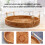 Rattan Storage Tray,Round Basket with Handle,Food Breakfast Display L 6