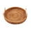 Rattan Storage Tray,Round Basket with Handle,Food Breakfast Display L 2