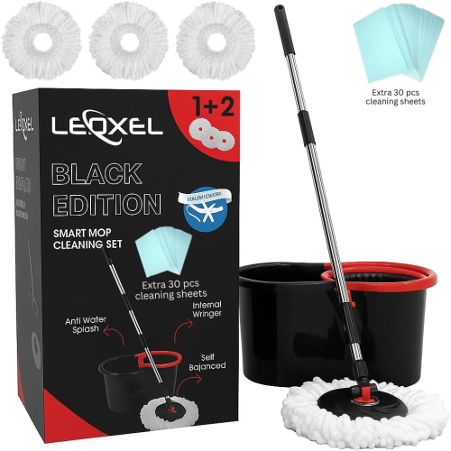 360° Spin Mop for Hard Floor  Cleaning Mop and Buckets Sets System.