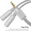Knitted 3.5mm Audio Splitter TRS 3-Pole Cable -white 9