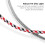 Knitted 3.5mm Audio Splitter TRS 3-Pole Cable -white 4