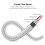 Knitted 3.5mm Audio Splitter TRS 3-Pole Cable -white 3