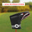 1Pc Black PU Leather with Embroidery Magnet Putter Headcover 3