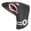 1Pc Black PU Leather with Embroidery Magnet Putter Headcover 8