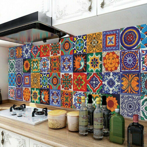 24PCS Self Adhesive Mosaic Brick Tile 3D Sticker Kitchen -10x10cm 2