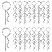 50Pcs Stainless Steel Body Clips Shell Cover Pin Bend for 1/10 RC Car