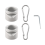 2 Pcs Flag Pole Rings Clips Mounting 1 Inch 10