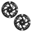 1Pair 120mm LED Flashing Wheels with Bearings Front/Rear ,Black 2