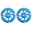 1Pair 120mm LED Flashing Wheels with Bearings Front/Rear ,Blue 2