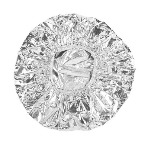 Shower Heat Insulation Aluminum Foil Hat Elastic Bathing Cap-Silver 1