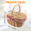 Country Style Wicker Picnic Basket Hamper with Lid 10