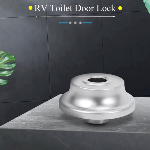 RV Toilet Door Lock Bathroom Caravan Boat Latch Handle 2