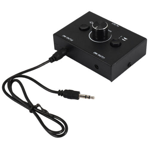 3.5mm 2 Input 1 Output/1 Output Audio Splitter Switcher 2