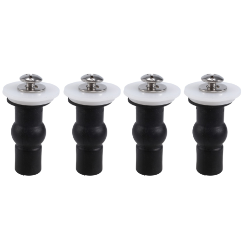 4 Pack Toilet Seat Hinges Bolt Expanding Rubber Top Nuts Screw 2