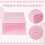 6-Piece Candy Color Shoe Box, Transparent Plastic Storage Pink 9