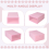 6-Piece Candy Color Shoe Box, Transparent Plastic Storage Pink 10