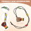 5 Pcs Instrument Necklaces Djembe Drum Mini Pendant African 8