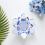 Blue Crystal Flower Ornaments Lotus Interior(Small) 5