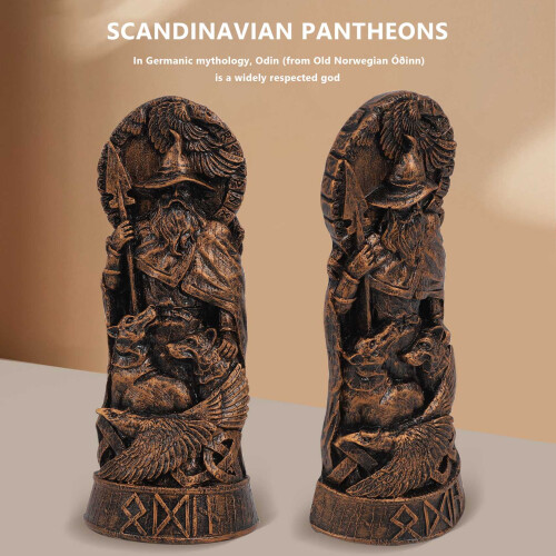 Gods Statues,Scandinavian Pantheons Resin Statues Hat 2