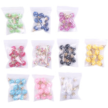 100PCS Glass Ball Pendant Charms for DIY Necklace Bracelet Making