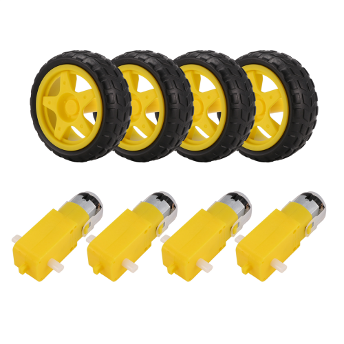 4PCS DC Electric Motor + Plastic TT for Smart Car 1