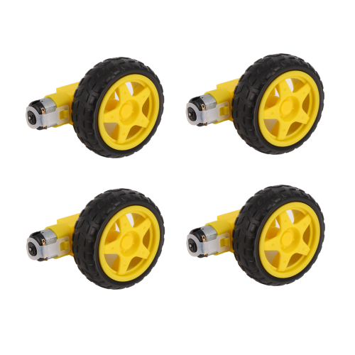 4PCS DC Electric Motor + Plastic TT for Smart Car 2