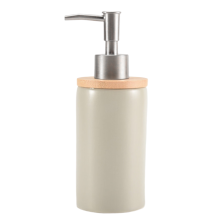 400Ml Ceramic Soap Dispenser, Nordic for Kitchen and Bathroom -Grey