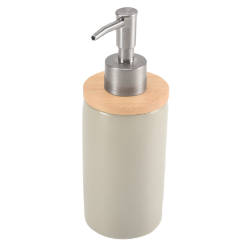 400Ml Ceramic Soap Dispenser, Nordic for Kitchen and Bathroom -Grey 2