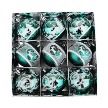 9Pcs Christmas Balls Tree Decor Hanging for Home(Green)