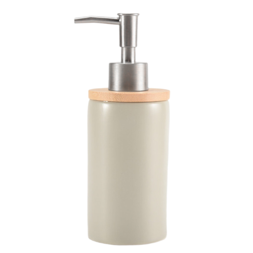 400Ml Ceramic Soap Dispenser, Nordic for Kitchen and Bathroom -Grey 1
