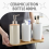 400Ml Ceramic Soap Dispenser, Nordic for Kitchen and Bathroom -Grey 10