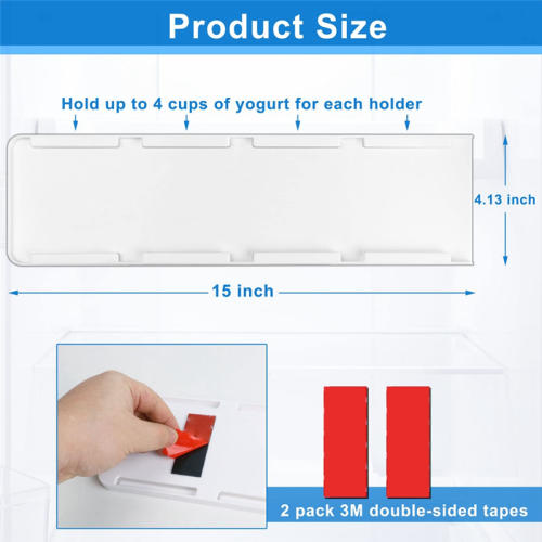 Yogurt Organizer for Fridge, Holder Refrigerator 2